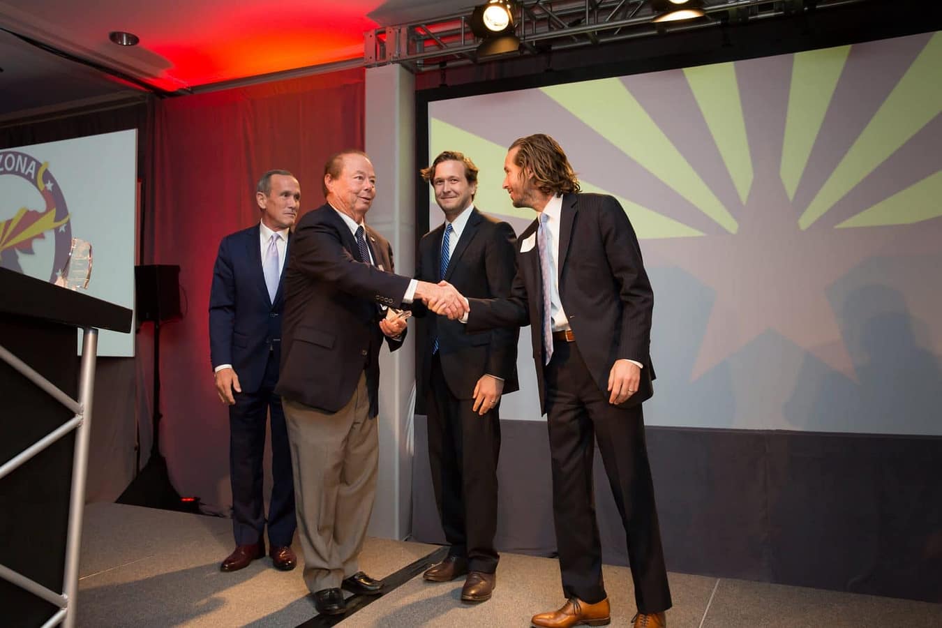 Ryan DeMenna presenting Senator Frank Pratt the Senate Liberty Award at the 2018 GOP Legislative Salute